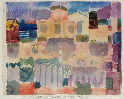 सेंट जर्मेन में गार्डन, ट्यूनिस के पास यूरोपीय क्वार्टर। 1914 द्वारा Paul Klee