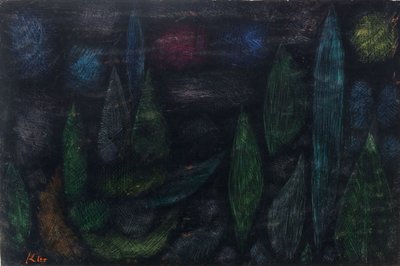 रात का परिदृश्य, रात का परिदृश्य, 1937। द्वारा पॉल क्ले