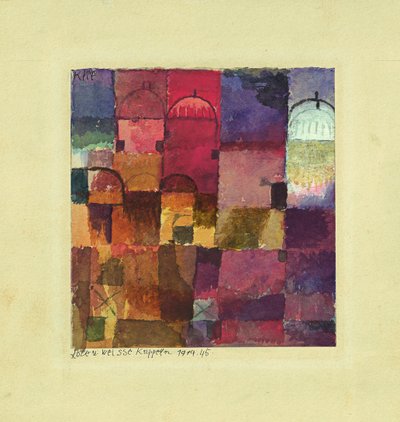 रेड एंड व्हाइट डोम, 1914 द्वारा Paul Klee