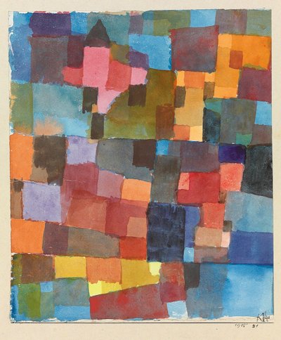 कोल्ड-वार्म पर रूम आर्किटेक्चर, 1915। द्वारा Paul Klee