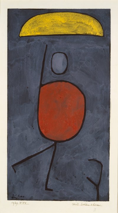 एक छतरी के साथ, 1939। द्वारा Paul Klee