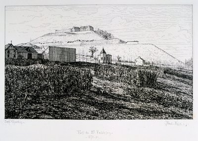 फोर्ट डू मोंट वेलेरियन, पेरिस की घेराबंदी, 1870-1871 द्वारा पॉल रॉक्स