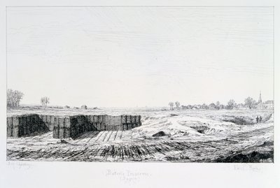 प्रशिया बैटरी, पेरिस की घेराबंदी, 1870-1871 द्वारा पॉल रॉक्स