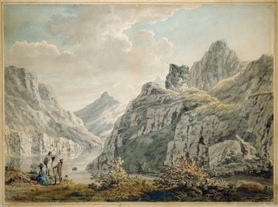 डोलबार्डन कैसल और लल्लनब्रिस झील, 1764 द्वारा पॉल सैंडबी