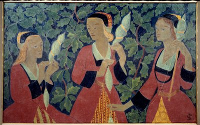 पॉल सेरुसियर द्वारा द थ्री स्पिनर्स पेंटिंग (1863-1927) 1918 ब्रेस्ट म्यूज़ियम ऑफ़ फाइन आर्ट्स द्वारा पॉल सेसरियस
