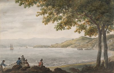 हडसन नदी के तट पर शाद मछुआरे, 1811-सीए। 1813. द्वारा पावेल पेट्रोविक स्विनिन
