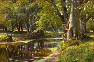 पेडर मोन्स्टेड, वाल्डबैक में गर्मियों का दिन द्वारा Peder Monsted