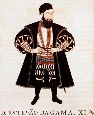 एस्टेवाओ दा गामा (सीए 1505-1576), ब्रीव ट्रैटाडो या एपिलोगो डॉस विज़ोस-रेयस डी इंडिया से लघु द्वारा पेड्रो बैरेटो डे रेसेंडे