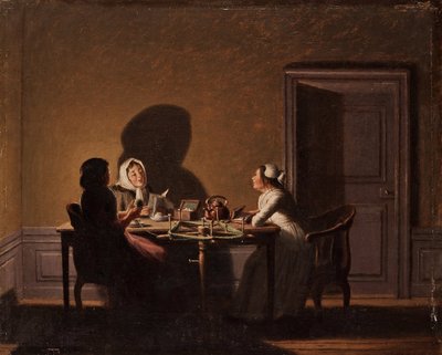 कैंडललाइट द्वारा पढ़ना, हिलेस्ट्रोएम, पेहर (1732-1816)। कैनवास पर तेल, आकार: ४१,५x५१,५, , निजी संग्रह द्वारा पीहर हिलस्ट्र्राम