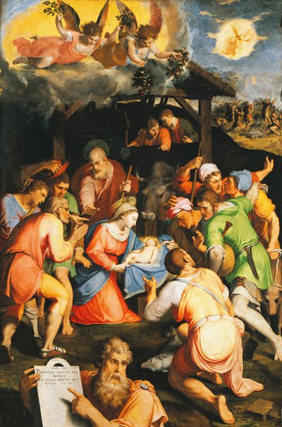 चरवाहों की आराधना, पेलेग्रिनो टिबाल्डी द्वारा (1541-1583) द्वारा पेलेग्रीनो टिबाल्दी