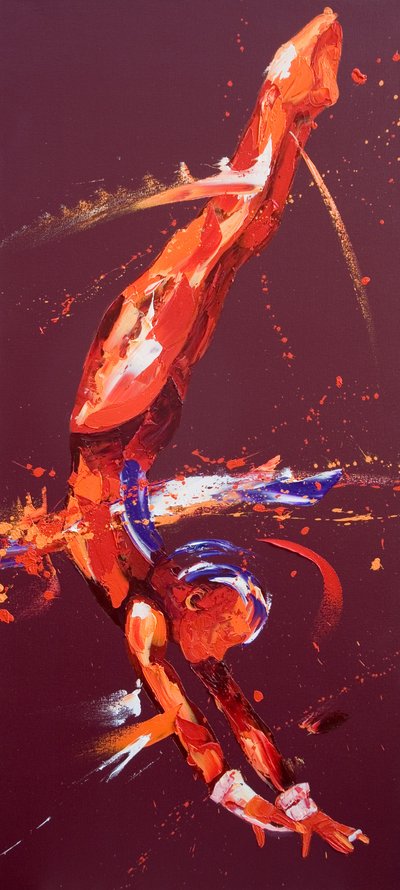 जिमनास्ट फाइव, 2011 (कैनवास पर तेल) द्वारा पेनी वार्डन