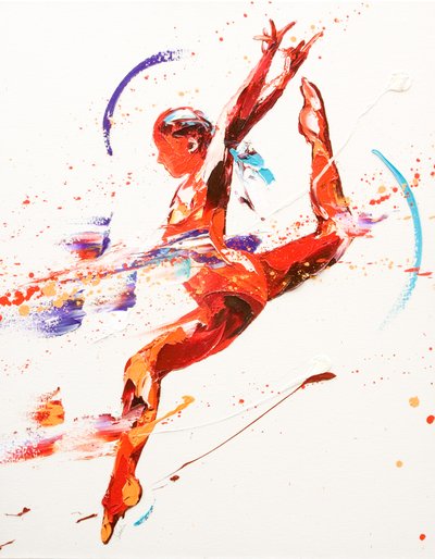जिमनास्ट टू, 2010 (कैनवास पर तेल) द्वारा पेनी वार्डन