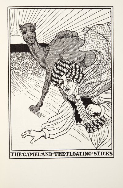 ऊंट और फ्लोटिंग स्टिक, फॉनटेन फेबल्स, पब से। 1905 द्वारा Percy J. Billingshurst