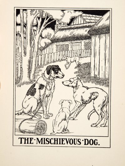 ईसप के एक सौ दंतकथाओं से शरारती कुत्ता, pub.1903 (उत्कीर्णन) द्वारा पर्सी जे बिलिंग्सहर्स्ट