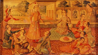 एक दिवंगत ज़ैंड ने पेपर माचे कास्केट, सी। 1794-95 द्वारा फारसी स्कूल