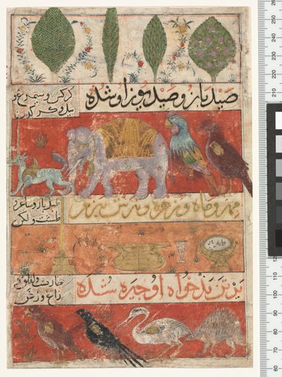 पशु, पक्षी और पौधे, इलखानिद काल, 1341 द्वारा फारसी स्कूल