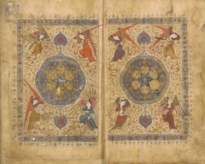ख्वाजू किरमानी, शिराज, ईरान, तैमूर काल, 1437-38 (खसरा पानी के रंग, स्याही और कागज पर सोना) द्वारा खमसा (पंचक) द्वारा फारसी स्कूल
