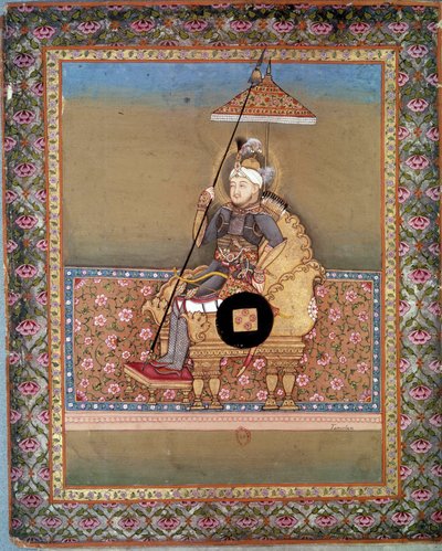 मंगोलियाई प्रमुख तामेरलान (1336-1405) (या तैमूर लैंग, "तैमूर द लंगड़ा") का पोर्ट्रेट। 15वीं शताब्दी का फारसी लघुचित्र। पेरिस, बीएन द्वारा फारसी स्कूल