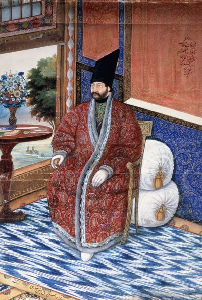 प्रिंस अर्शीर मिर्ज़ा का चित्रण, c.1852-3 द्वारा फारसी स्कूल