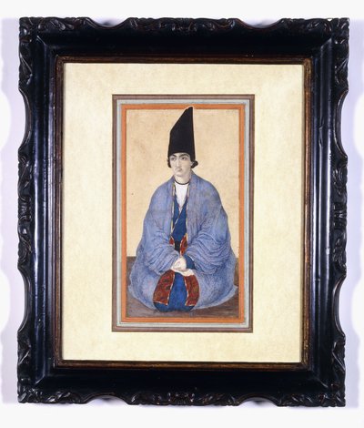 पोर्ट ऑफ ए यंग काजर प्रिंस, c.1850 द्वारा फारसी स्कूल