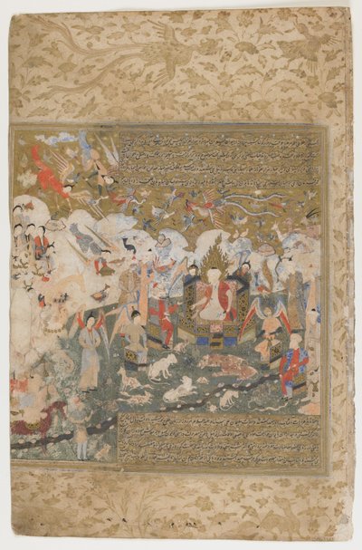 सुलेमान का उत्साहवर्धन, 1571-72 द्वारा फारसी स्कूल