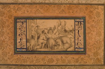 द प्रोफीगल सोन, c.1600 (कागज पर अपारदर्शी wc और स्याही) द्वारा फारसी स्कूल