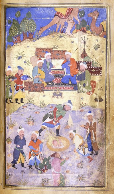 यूसुफ बीइंग द पिट से बचाया, c.1492-3 द्वारा फारसी स्कूल