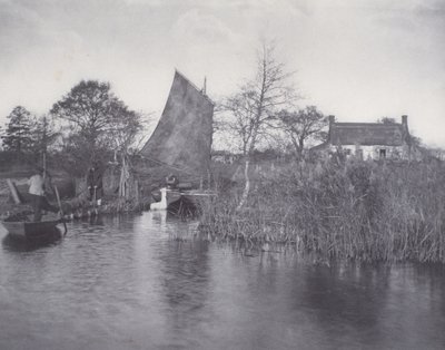 ए ब्रॉडमैन्स कॉटेज, c.1885 (प्लैटिनम प्रिंट) द्वारा पीटर हेनरी इमर्सन