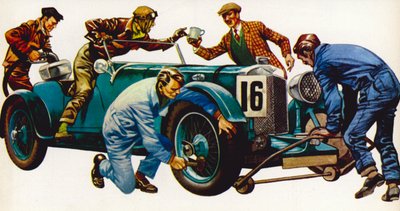 एक एस्टन मार्टिन रेसिंग कार, विंटेज 1932, जिसने कई दौड़ जीतीं द्वारा पीटर जैक्सन