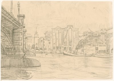 Blackfriars Bridge 1941 द्वारा गोदामों को जला दिया गया द्वारा पीटर जैक्सन
