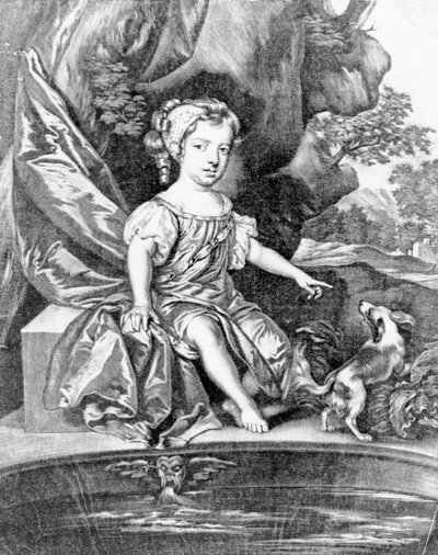 एलेक्स गॉने द्वारा प्रकाशित उनकी ग्रेस द डचेस ऑफ समरसेट, c.1680s (mezzotint) द्वारा पीटर लिली