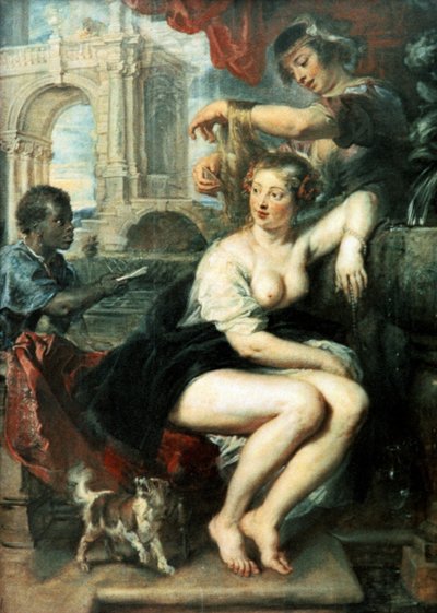 फाउंटेन में बतशेबा, c.1635 (कैनवास पर तेल) द्वारा पीटर पॉल रूबेन्स
