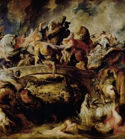 Amazons और यूनानियों की लड़ाई (विस्तार), c.1617 द्वारा पीटर पॉल रूबेन्स