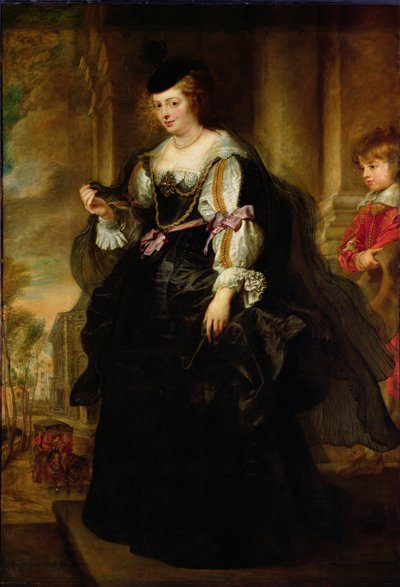एक कोच के साथ हेलेन फोरमेंट का पोर्ट्रेट, c.1639 द्वारा Peter Paul Rubens