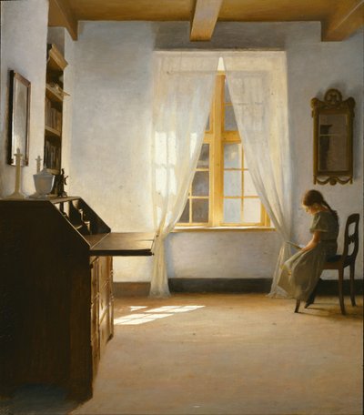 लड़की पढ़ना, 1901 द्वारा Peter Vilhelm Ilsted