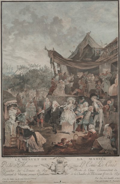 दुल्हन का मेनू, 1786। द्वारा फिलीबर्ट लुइस डेब्यूकोर्ट