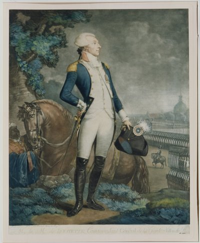 नेशनल गार्ड, 1790 के मार्किस डी ला फेयेट (1757-1834) के कमांडर द्वारा फिलीबर्ट लुइस डेब्यूकोर्ट