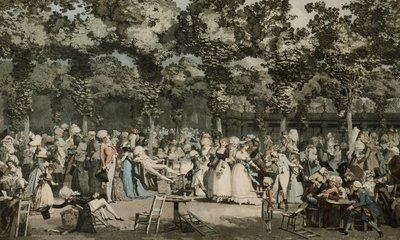 द पब्लिक प्रोमेनेड; द पब्लिक वॉक, 1792 द्वारा फिलीबर्ट लुइस डेब्यूकोर्ट
