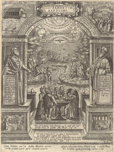 बपतिस्मा, श्रृंखला द सेवन सैक्रामेंट्स से, 1576., 1576। द्वारा फिलिप गाले