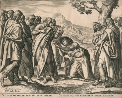 क्राइस्ट एंड द वूमन ऑफ कनान, c1577-1579। द्वारा फिलिप गाले
