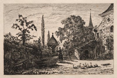 कोर्टयार्ड, 1876। द्वारा फिलिप गिल्बर्ट हैमर्टन
