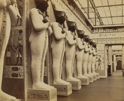 मिस्र की अदालत और हॉल ऑफ द कोलॉसी, क्रिस्टल पैलेस, सेडेनहैम, 1854 का मुखौटा द्वारा Philip Henry Delamotte