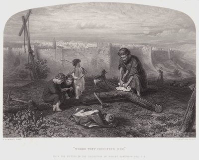 जहां उन्होंने उसे सूली पर चढ़ा दिया (उत्कीर्णन) द्वारा फिलिप रिचर्ड (बाद) मॉरिस