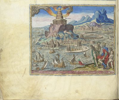 अलेक्जेंड्रिया में द लाइटहाउस द सीरीज़ ऑफ़ द वर्ल्ड, 1572 से द्वारा फिलिप गाले