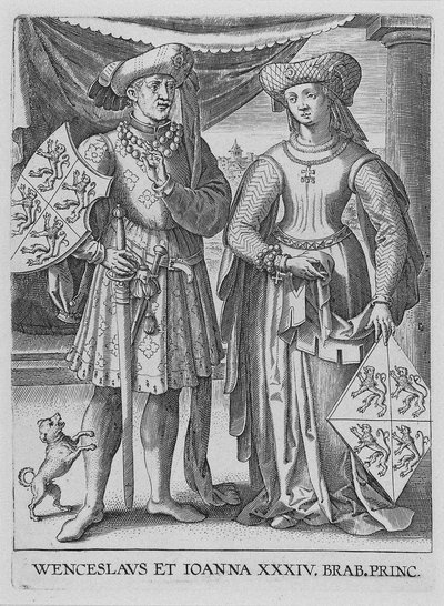 Wenceslaus I, लक्समबर्ग के ड्यूक और जोआना, Duchess of Brabant, ca. 1600 द्वारा फिलिप गाले