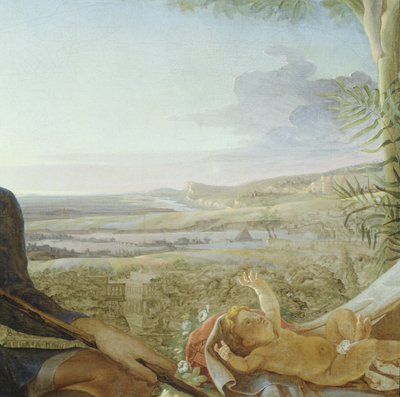 मिस्र में रेस्ट फ़्लाइट से क्राइस्ट बच्चा और परिदृश्य, 1805-06 (141645 का विस्तार) द्वारा फिलिप ओटो रन