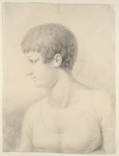 पॉलीन रनगे का पोर्ट्रेट, 1801 (कागज पर काला चाक) द्वारा Philipp Otto Runge