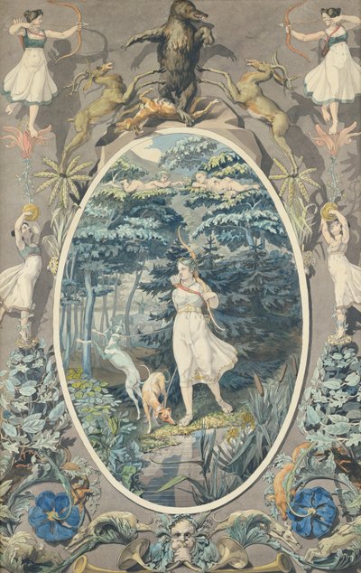 शिकार की खुशी, 1808-9 (कलम और कागज पर wc) द्वारा Philipp Otto Runge