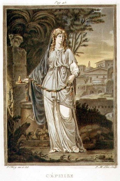 पियरे मिशेल एलिक्स (1762-1817) 1802 (रंगीन उत्कीर्णन) द्वारा उकेरी गई 'रिसर्च ऑन द कॉस्ट्यूम्स एंड थिएटर ऑफ ऑल नेशंस' के खंड I से जीन रैसीन द्वारा 'एंड्रोमाचे' के लिए सेफिस, कॉस्ट्यूम द्वारा फिलिप (बाद) Chery