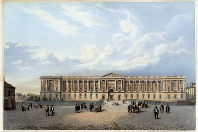 Colonnade du louvre - "" वॉक इन पेरिस एंड इट्स एअराउंड्स "" में, जैकोटेट और बेनोइस्ट द्वारा डिज़ाइन किया गया, c. १८४० द्वारा फिलिप बेनोइस्ट
